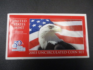 2003 US Mint Mint Denver Proof Set wState Quarters and Dollar Coin