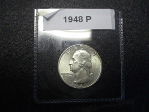 1948-P Washington Silver Quarter wCartwheel Effect and Mint Luster - High End Quality