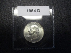 1954-D Washington Silver Quarter wCartwheel Effect and Mint Luster - High End Quality