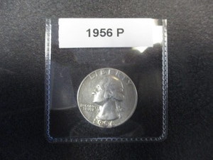 1956-P Washington Silver Quarter wCartwheel Effect and Mint Luster - High End Quality