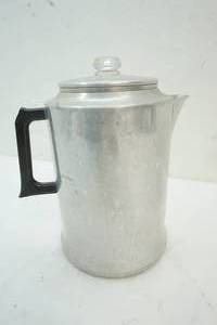 vintage aluminum coffee pot