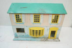 vintage tin dollhouse