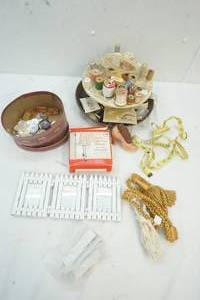 sewing thread tape measure pin cushion