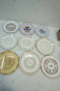year calendar plates
