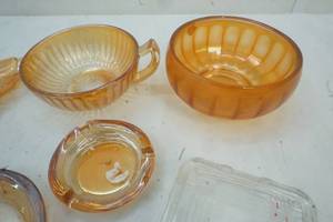 vintage iridescent carnival glass