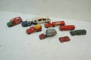 vintage metal car and truck , bread truck, sinclair truck