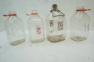 vintage milk bottles