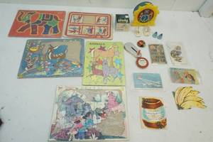 vintage toys, doll shoes, wood puzzles,