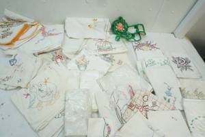 dish towels and pillow cases