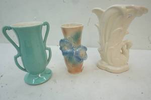 mccoy vase royal copley vase and red wing vase