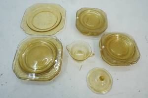 vintage federal glass madrid dishes