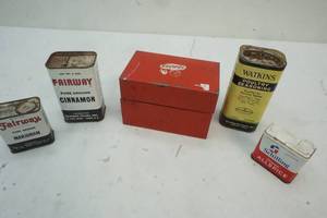 vintage spice tins