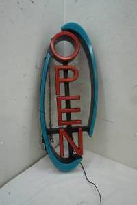 open sign, open lighted sign