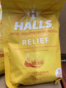 Halls Honey Lemon Cough Drops