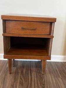 Mid Century Bedside Table with Drawer