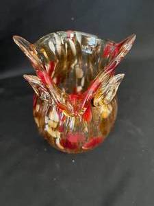 Colorful Glass Blown Unique Owl Vase