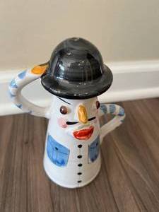 Vintage Snowman Coin Bank