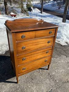Antique Golden Oak Dresser - 4 Drawer