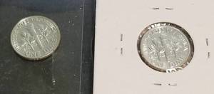 2 US PROOF ROOSEVELT SILVER DIMES 1961 & 1962