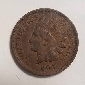4 COINS 1907 INDIAN HEAD 1943 1959 (PR) DIMES 1961-D FRANKLIN HALF