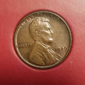 GROUP OF 5 AU-UNC WHEAT CENTS 1929 1934 1936 1937 1940