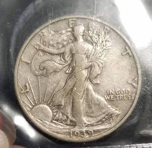4 US SILVER HALF DOLLARS 1948 1949-D FRANKLIN 1939-S 1945-D WALKERS F-XF