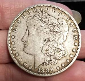 2 MORGAN SILVER DOLLARS 1886 X 2