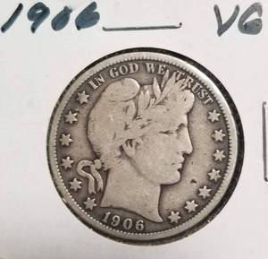 3 US SILVER HALVES 1906 BARBER 1917 WALKER 1949-D FRANKLIN