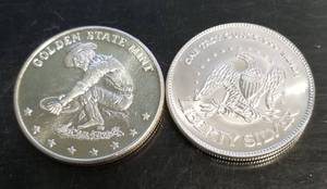 2 TROY OZ .999 FINE SILVER (2 X 1oz ROUNDS) AS PICTURED
