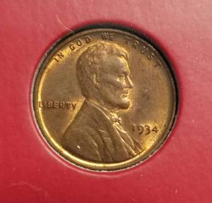 6 AU-UNC WHEAT CENTS 1934 1935-D 1936 1943 1944-D 1958-D