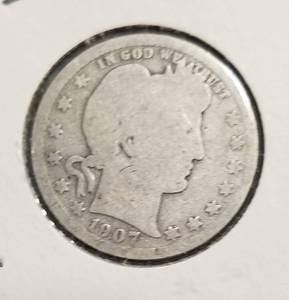 6 SILVER QUARTERS 1907 1912 1916d BARBER 1926 STANDING 1935 1940d WASHINGTON