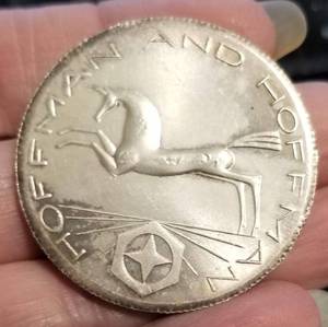 2 SILVER COINS 1881-S MORGAN & 1981 HOFFMAN 1 TROY OZ .999 FINE SILVER