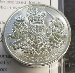 2022 QUEEN�S SHIELD 1 TROY OZ .999 FINE SILVER