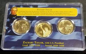 3 US PRESIDENTIAL DOLLAR SET WITH PROOF � TAYLOR
