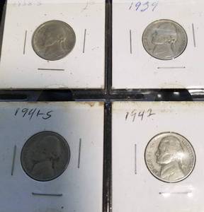 PAGE OF 15 US NICKELS 1938-S TO 1951