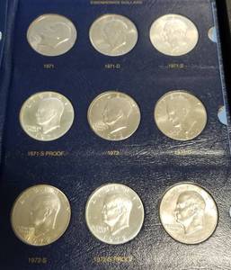 SET OF EISENHOWER DOLLARS 1971-1978 with SILVER & PROOFS