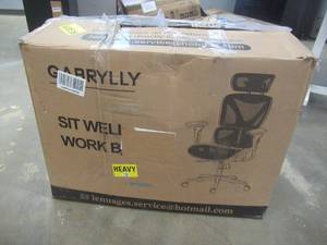 lot 811 image: GABRYLLY Ergonomic Mesh Office Chair, High Back Desk Chair (ALL PIECES APPEAR TO BE PRESENT, MAY BE MISSING HARDWARE)