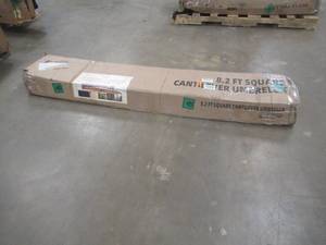 lot 817 image: 8.2 ft Cantilever Umbrella - Gray Square Canopy (BASE NOT INCLUDED)