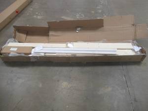 lot 820 image: Barn Door Kit - Unfinished with Rail & Hanging Hardware - Unknown Dimensions