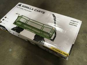 GORILLA CARTS  4 cu. ft. Metal Garden Utility Cart, Open Box, Review all pictures