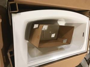 American Standard  Ovation Curve 60 in. Left Drain Rectangular Apron Front Bathtub in Arctic White