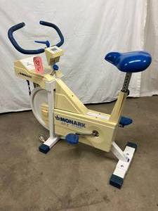 lot 3 image: WOW MSRP $8000 MONARK 818E Ergomedic Commercial Grade Fitness Testing Self Generating Upright Exercise Rehabilitation Bike With Adjustable Height Seat - GREAT WORKING CONDITION  