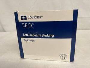 lot 21 image: 4 New In Package Covidien T.E.D. Anti-Embolism Stockings Thigh Length