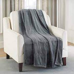 lot 20 image: Brookstone Heated Throw  Gray