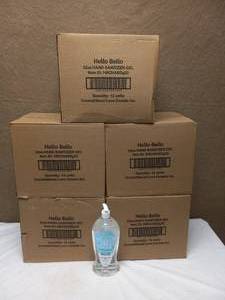5 CASE OF HELLO BELLO GEL HAND SANITIZER