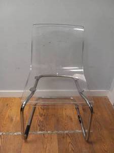 TOBIAS CHAIR TRANSPARENT CHROME PLATED