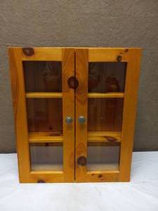 WOOD & GLASS CABINET