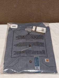 NEW 2XL CARHARTT LONG SLEEVE BUTTON UP RELAXED FIT SHIRT
