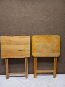 FOLDABLE WOOD TV TRAYS