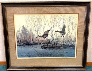 lot 400 image: Geese Over The Lake